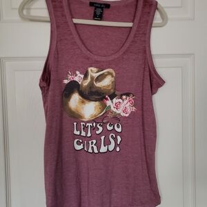 Let's Go Girls Graphic Tank Top